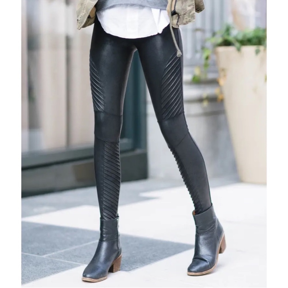 Spanx Black Moto Leggings